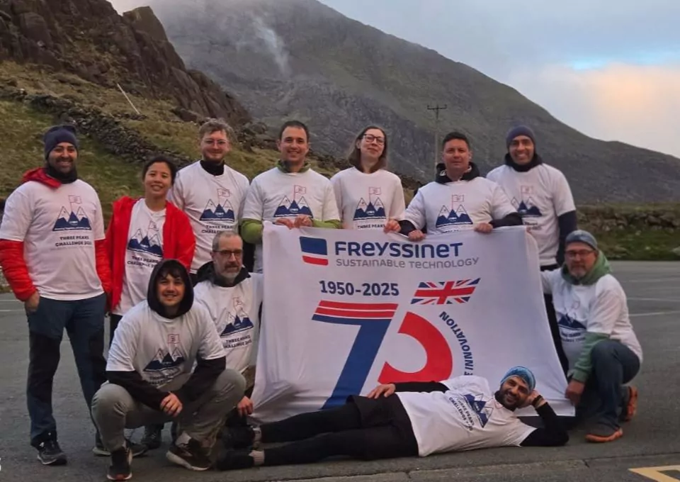 Join Freyssinet team photo from Three Peak Challenge in 2025